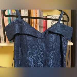 Blue sparkly prom dress size 6. Worn once.